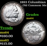 1893 Columbian Old Commem Half Dollar 50c Grades Choice Unc