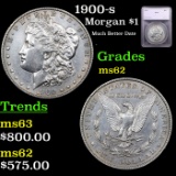 1900-s Morgan Dollar $1 Graded ms62 By SEGS