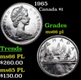 1965 Canada Dollar $1 Grades GEM+ UNC PL