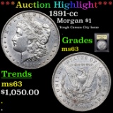 ***Auction Highlight*** 1891-cc Morgan Dollar $1 Graded Select Unc BY USCG (fc)