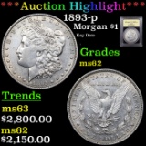 ***Auction Highlight*** 1893-p Morgan Dollar $1 Graded Select Unc BY USCG (fc)