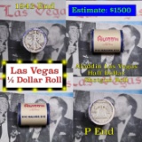 ***Auction Highlight*** Old Casino 50c Roll $10 Halves Las Vegas Casino Aladdin 1943 Walker & P Fran