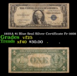 1935A $1 Blue Seal Silver Certificate Fr-1608 Grades vf+