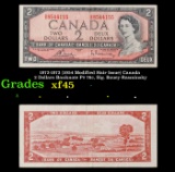 1972-1973 (1954 Modified Hair Issue) Canada 2 Dollars Banknote P# 76c, Sig. Bouey-Rasminsky Grades x