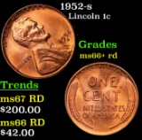 1952-s Lincoln Cent 1c Grades GEM++ RD