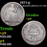 1871-p Seated Liberty Half Dime 1/2 10c Grades vg, very good