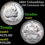 1892 Columbian Old Commem Half Dollar 50c Grades Select Unc