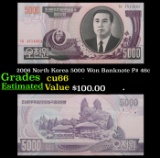 2006 North Korea 5000 Won Banknote P# 46c Grades Gem+ CU