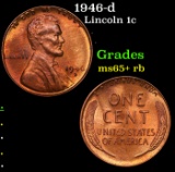 1946-d Lincoln Cent 1c Grades Gem+ Unc RB