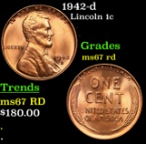 1942-d Lincoln Cent 1c Grades GEM++ Unc RD