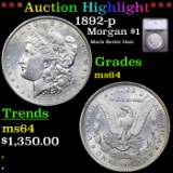 ***Auction Highlight*** 1892-p Morgan Dollar $1 Graded ms64 By SEGS (fc)