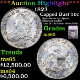 ***Auction Highlight*** 1823 Capped Bust Half Dollar 50c Graded ms65 By SEGS (fc)