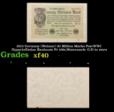 1923 Germany (Weimar) 20 Million Marks Post-WWI Hyperinflation Banknote P# 108c,Watermark: G/D in st