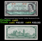 1967 Centennial Issue Canada 1 Dollar Banknote P# 84a Grades Gem CU