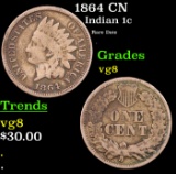 1864 CN Indian Cent 1c Grades vg, very good