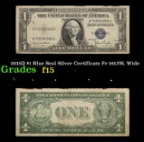1935D $1 Blue Seal Silver Certificate Fr-1613W, Wide Grades f+