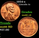 1954-s Lincoln Cent 1c Grades GEM+ Unc RD