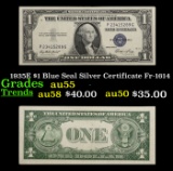 1935E $1 Blue Seal Silver Certificate Fr-1614 Grades Choice AU