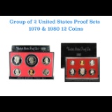 Group of 2 United States Mint Proof Sets 1979-1980 12 coins