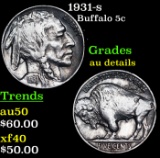 1931-s Buffalo Nickel 5c Grades AU Details