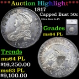 ***Auction Highlight*** 1817 Capped Bust Half Dollar 50c Graded ms64 PL BY SEGS (fc)