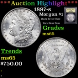 ***Auction Highlight*** 1897-s Morgan Dollar $1 Graded GEM Unc BY USCG (fc)