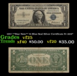 1957 **Star Note** $1 Blue Seal Silver Certificate Fr-1619* Grades vf+