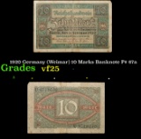 1920 Germany (Weimar) 10 Marks Banknote P# 67a Grades vf+