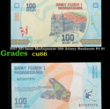 2017 ND Issue Madagascar 100 Ariary Banknote P# 97 Grades Gem+ CU