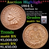 ***Auction Highlight*** 1864 L Indian Cent 1c Graded ms65+ bn By SEGS (fc)