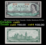 1967 Centennial Issue Canada 1 Dollar Banknote P# 84a Grades Gem CU