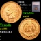 1868 Indian Cent 1c Graded au58 BY SEGS