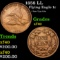 1858 LL Flying Eagle Cent 1c Grades xf