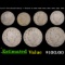 Lot of 7 Circulated Liberty 'v' Nickels 5c 1889, 1890, 1891, 1892, 1893, 1895, 1896 Liberty Nickel 5