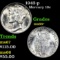 1943-p Mercury Dime 10c Grades GEM++ Unc