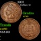 1907 Indian Cent 1c Grades xf+