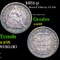 1851-p Seated Liberty Half Dime 1/2 10c Grades Choice AU/BU Slider