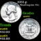 1952-p Washington Quarter 25c Grades GEM+ Unc