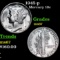 1945-p Mercury Dime 10c Grades GEM++ Unc