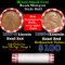 Mixed small cents 1c orig shotgun roll, 1917-d Lincoln Cent,1928-d Lincoln Cent other end, Brinks Wr