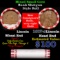 Mixed small cents 1c orig shotgun roll, 1917-s Lincoln Cent, Wheat Cent other end, Brinks Wrapper.
