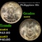 1944D Philippines 20 Centavos Silver KM# 182 Grades Choice Unc