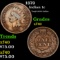 1879 Indian Cent 1c Grades xf
