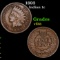 1893 Indian Cent 1c Grades vf++