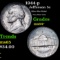 1944-p Jefferson Nickel 5c Grades Choice+ Unc