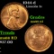 1944-d Lincoln Cent 1c Grades GEM+ Unc RD