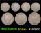 Lot of 7 Circulated Liberty 'v' Nickels 5c 1889, 1890, 1891, 1892, 1893, 1895, 1896 Liberty Nickel 5