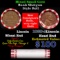 Mixed small cents 1c orig shotgun roll, 1929-s Lincoln Cent, Wheat Cent other end, Brinks Wrapper.