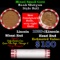 Mixed small cents 1c orig shotgun roll, 1929-s Lincoln Cent,Wheat Cent other end, Brinks Wrapper.