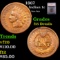 1867 Indian Cent 1c Graded f15 BY SEGS